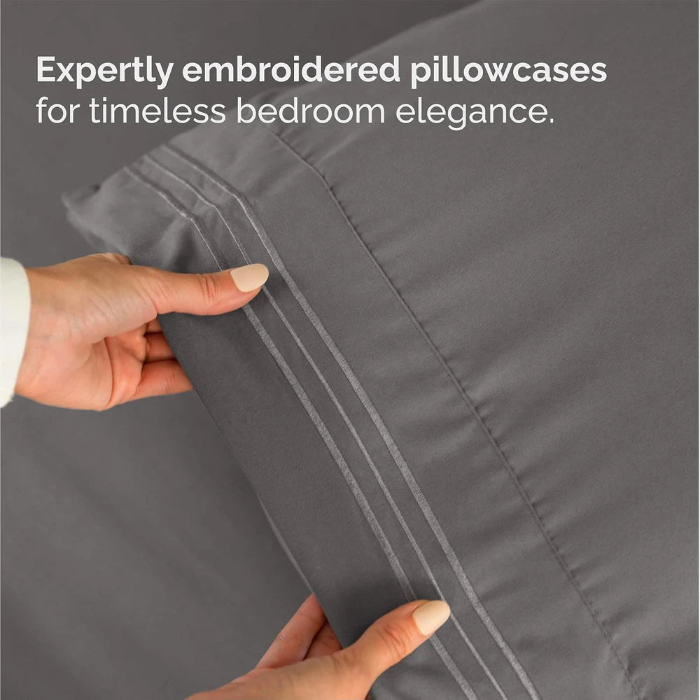 Dark Grey Microfiber Sheet Set