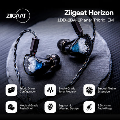 Horizon Handcrafted Tribrid IEM Earphones