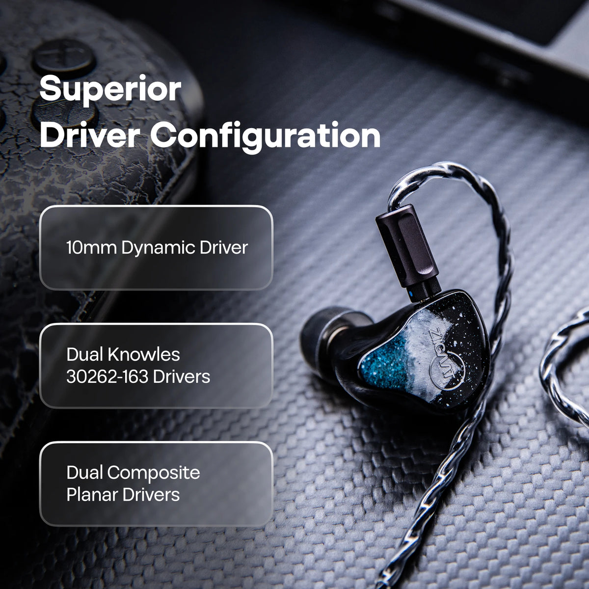 Horizon Handcrafted Tribrid IEM Earphones